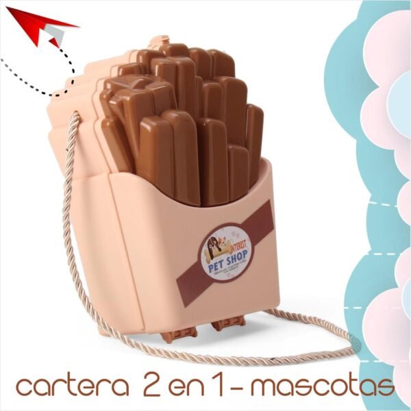 CARTERA 2 EN 1 SET MASCOTAS BOLSO NIÑAS